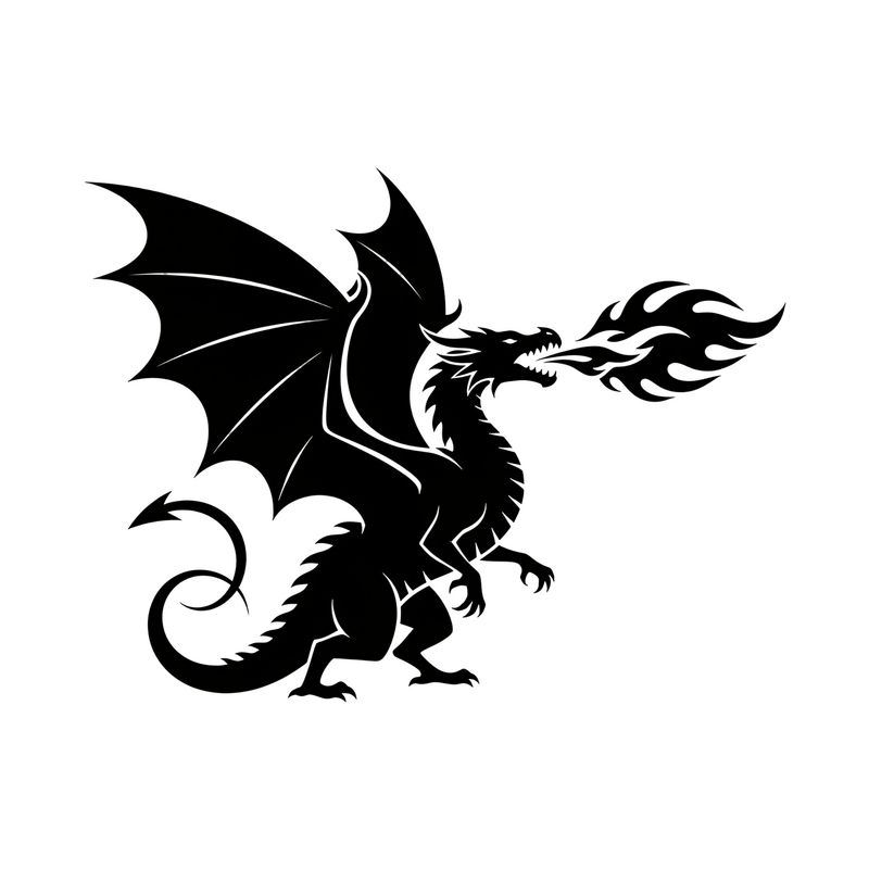 pngtree fierce black dragon silhouette with 23500263 orig